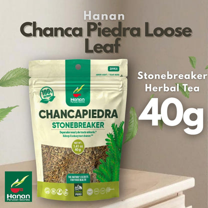 Hanan Chanca Piedra Lose Blätter 40g - Steinbrecher Kräutertee, 100% natürliche Chancapiedra aus Peru, vegan