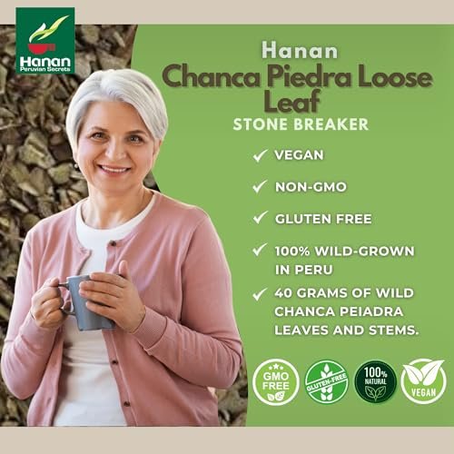 Hanan Chanca Piedra Lose Blätter 40g - Steinbrecher Kräutertee, 100% natürliche Chancapiedra aus Peru, vegan