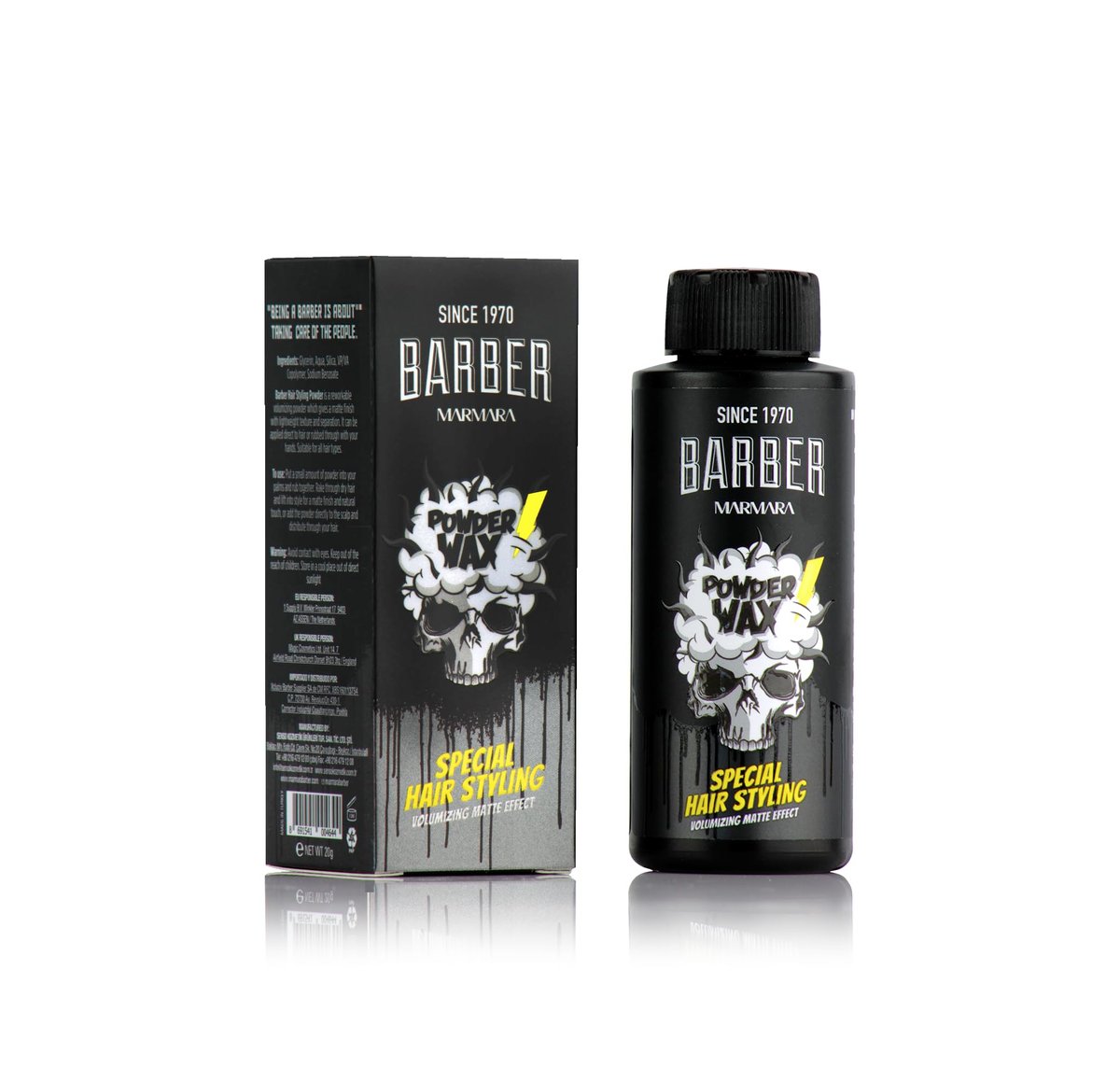 BARBER MARMARA Haar-Puder für Männer 20g - Matt-Effekt Styling-Puder für Frauen & Männer