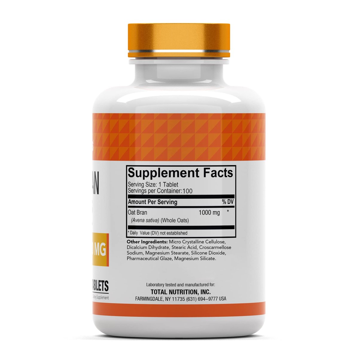 tnvitamins Haferkleie Tabletten | 100 Tabletten à 1.000 mg | Haferfaser-Tabletten | Lösliche & Ballaststoffe | Unterstützt die Verdauungsgesundheit * | Hochpotente Formel