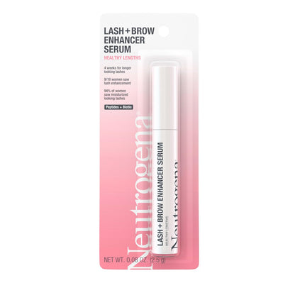 Neutrogena Healthy Lash + Brow Enhancer Serum – Wimpern- und Augenbrauenserum mit Biotin & Peptiden, 0,08 oz