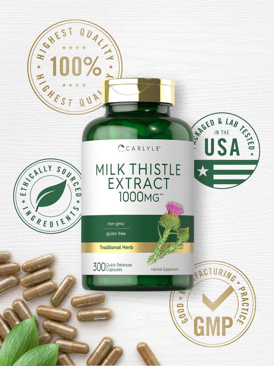Carlyle Mariendistel | 300 Kapseln | Non-GMO, Glutenfrei, Extrakt