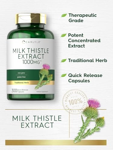 Carlyle Mariendistel | 300 Kapseln | Non-GMO, Glutenfrei, Extrakt