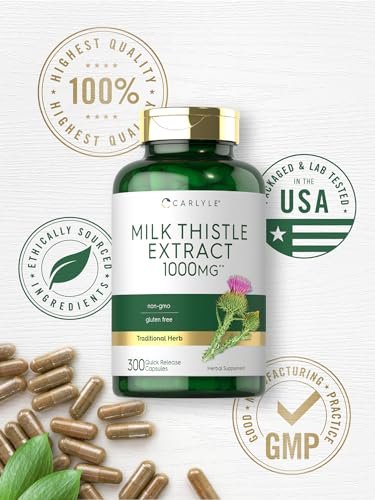 Carlyle Mariendistel | 300 Kapseln | Non-GMO, Glutenfrei, Extrakt