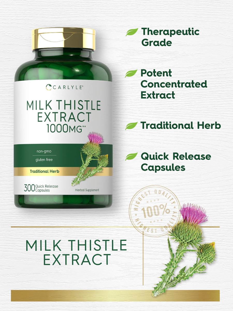 Carlyle Mariendistel | 300 Kapseln | Non-GMO, Glutenfrei, Extrakt