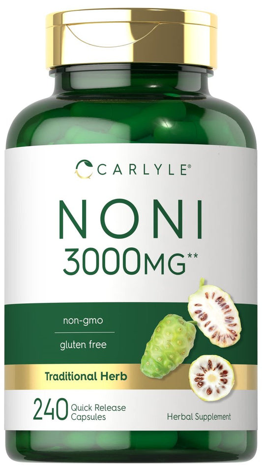 Carlyle Noni Frucht Kapseln | 240 Stück | Traditionelles Kräuterergänzungsmittel | Non-GMO, Glutenfrei