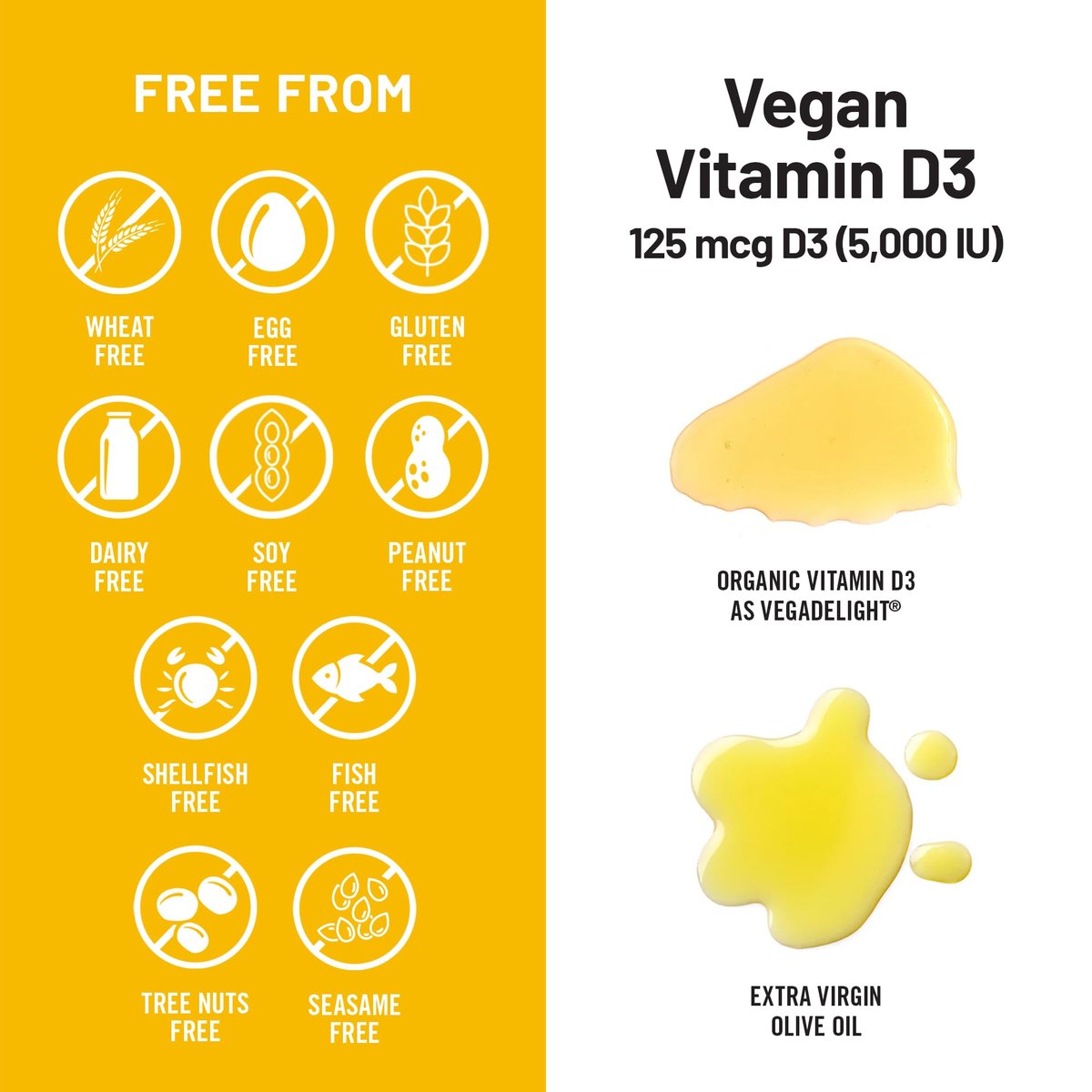 NatureWise Veganes Vitamin D3 5000 IE (125 µg) aus Flechten – Unterstützt Immunsystem, Muskel- und Knochengesundheit – Hohe Absorption mit kaltgepresstem Olivenöl – Nicht-GMO – 60 Softgels (2 Monate Vorrat)