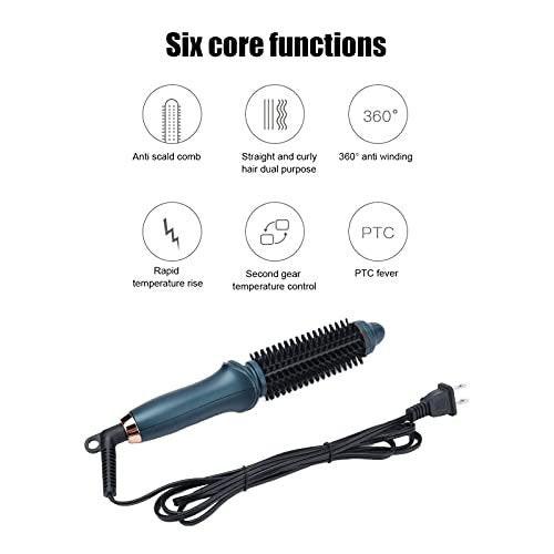 Haartrockner-Bürste 2-in-1 mit Keramikbeschichtung, 1 Zoll Lockenstab und Glätteisen, Auto-Rotierend, Antistatik, für alle Haartypen
