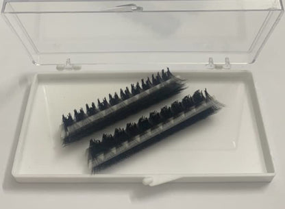 20D LASH BY HOLLY PREMADE FAN LASHES - Handgefertigte Wimpernfächer für Wimpernverlängerung, D-Curl, 0,05 mm Stärke, Längen 10-17 mm (D11mm20D)