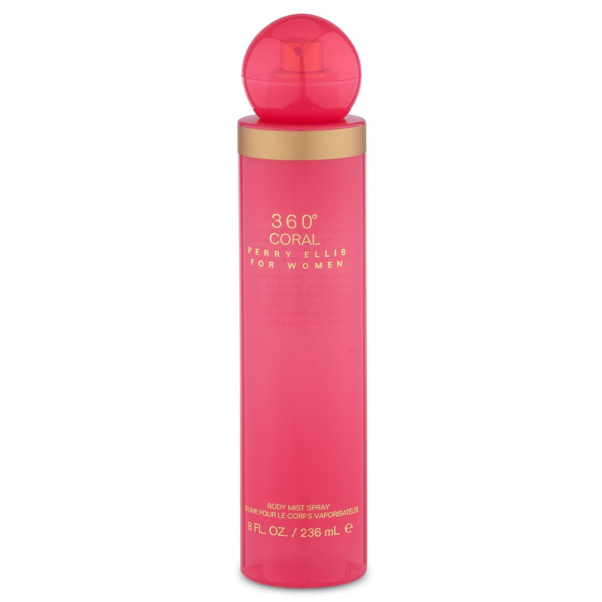 Perry Ellis 360° Coral Body Mist für Frauen – Blumig-fruchtiger Duft, EDT, langanhaltend, 200 ml