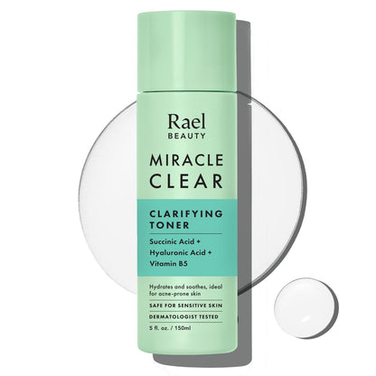 Rael Gesichtstonikum, Miracle Clear – Tägliches Tonikum mit Bernsteinsäure, Vitamin B5, Feuchtigkeit, Koreanische Hautpflege (150 ml)