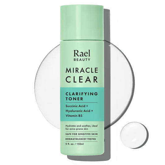 Rael Gesichtstonikum, Miracle Clear – Tägliches Tonikum mit Bernsteinsäure, Vitamin B5, Feuchtigkeit, Koreanische Hautpflege (150 ml)