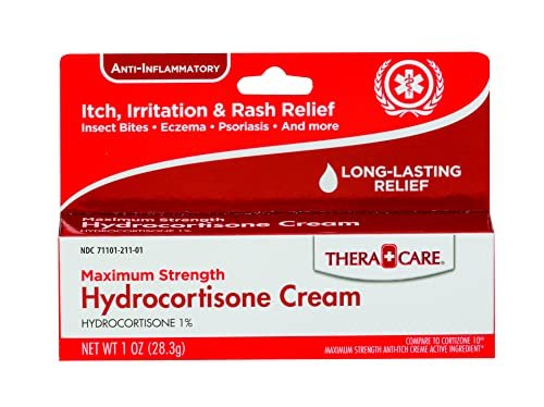 TheraCare Hydrocortison Creme | Maximalstärke OTC | Juckreiz, Irritation und Hautausschlag Linderung | 28 g