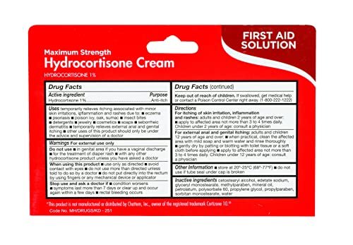 TheraCare Hydrocortison Creme | Maximalstärke OTC | Juckreiz, Irritation und Hautausschlag Linderung | 28 g