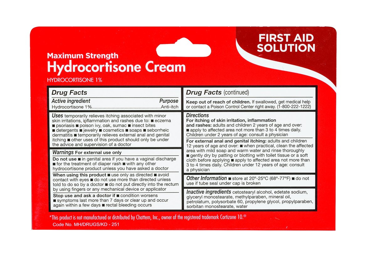 TheraCare Hydrocortison Creme | Maximalstärke OTC | Juckreiz, Irritation und Hautausschlag Linderung | 28 g