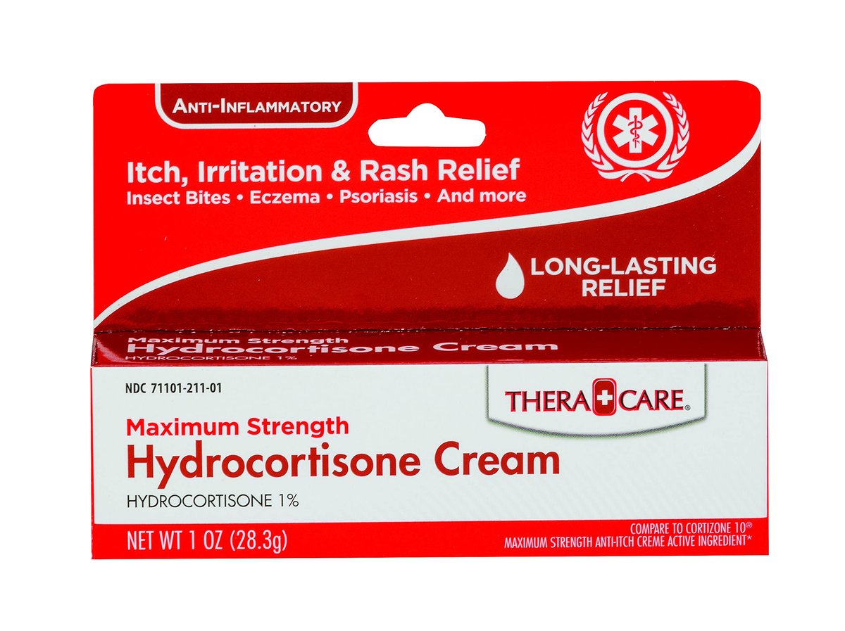 TheraCare Hydrocortison Creme | Maximalstärke OTC | Juckreiz, Irritation und Hautausschlag Linderung | 28 g