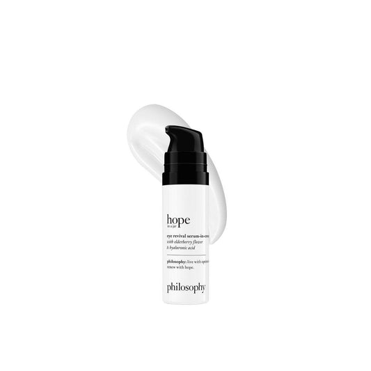 philosophy hope in a jar Augenpflege-Serum mit Hyaluronsäure, Holunderextrakt und Mandarinenextrakt - Feuchtigkeitsspendend und abschwellend - 0,5 fl oz