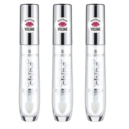 essence Extreme Shine Volume Lip Gloss 3er-Pack | Hochglänzend, nicht klebrig, lang anhaltend | Vegan & tierversuchsfrei (01 Crystal Clear)