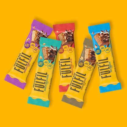 FULFIL Protein Snack Riegel, Haselnuss-Schokolade, glutenfrei, 15g Protein, 12er-Pack