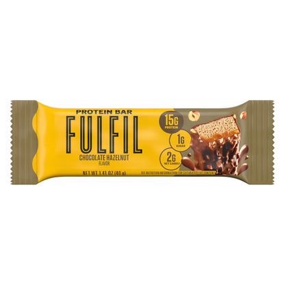 FULFIL Protein Snack Riegel, Haselnuss-Schokolade, glutenfrei, 15g Protein, 12er-Pack