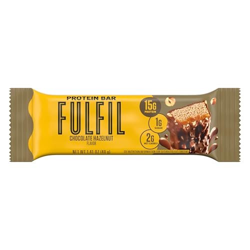 FULFIL Protein Snack Riegel, Haselnuss-Schokolade, glutenfrei, 15g Protein, 12er-Pack