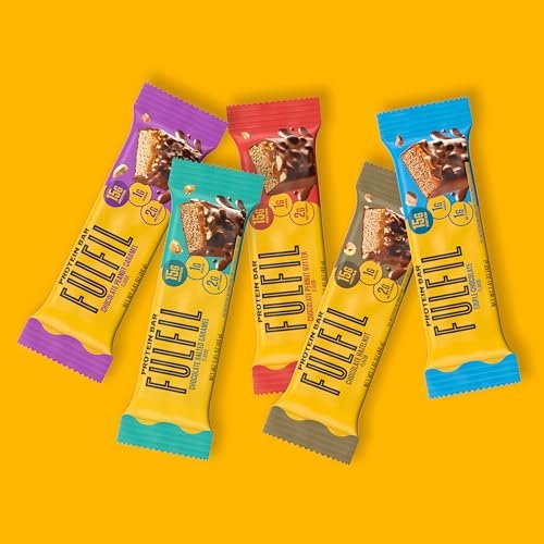 FULFIL Protein Snack Riegel, Haselnuss-Schokolade, glutenfrei, 15g Protein, 12er-Pack