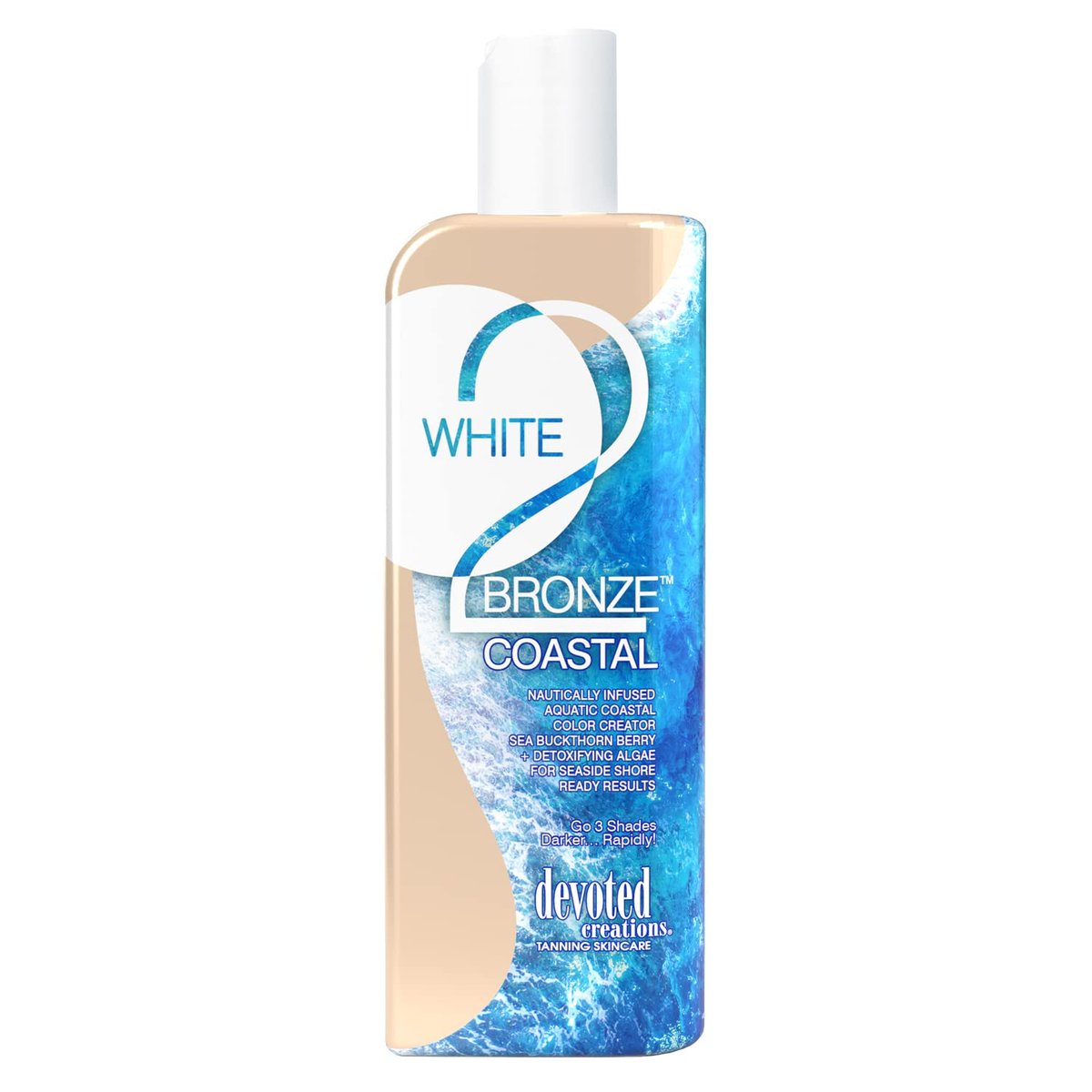 Weiß 2 Bronze Coastal Blue Hued Optimizer Go 3 Shades Darker Rapidly 8,5 Unzen | Selbstbräuner von Devoted Creations