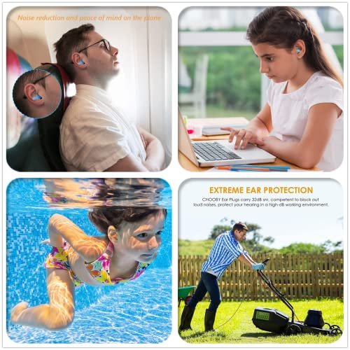 Ohrstöpsel zum Schlafen – Geräuschunterdrückende, wiederverwendbare Silikon-Ohrstöpsel für Schwimmen, Reisen, Schnarchen, Flugzeuge, Lernen, Arbeit, laute Orte (8 Paare)