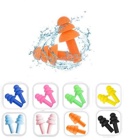 Ohrstöpsel zum Schlafen – Geräuschunterdrückende, wiederverwendbare Silikon-Ohrstöpsel für Schwimmen, Reisen, Schnarchen, Flugzeuge, Lernen, Arbeit, laute Orte (8 Paare)
