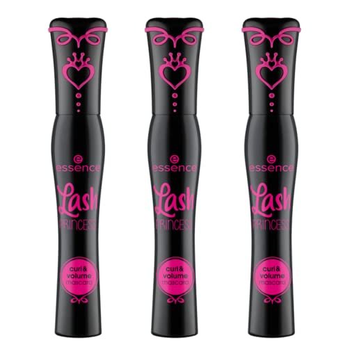 essence Lash Princess Curl & Volume Mascara – Vegan & Tierversuchsfrei (3er-Pack, Schwarz)