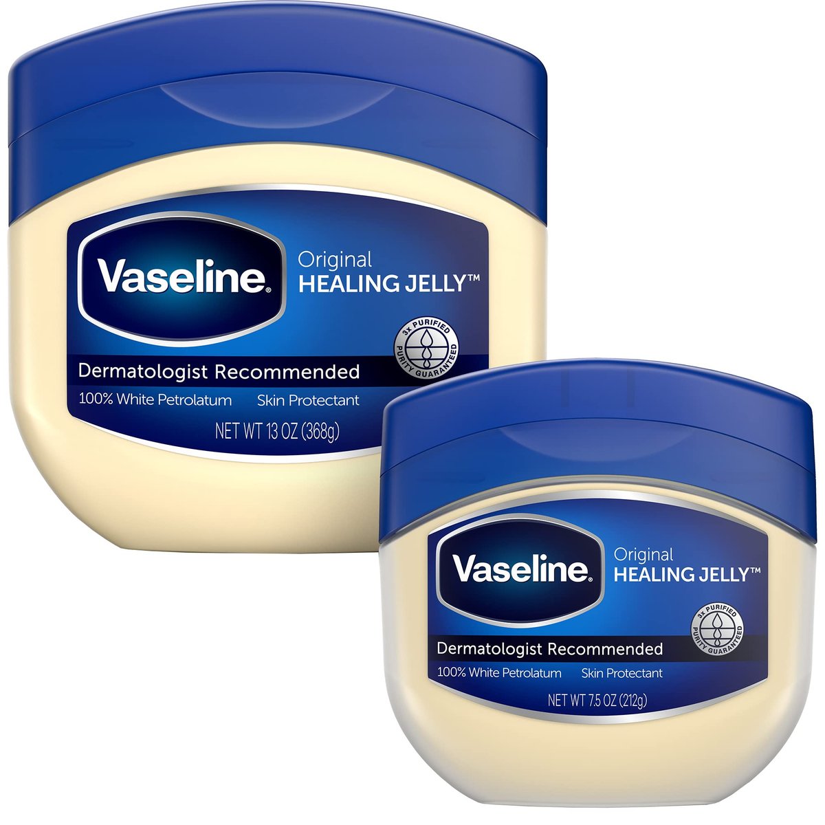 Vaseline Original Healing Jelly 2er-Größen Bundle – Nr. 1 Dermatologen empfohlener Hautschutz, Heilsalbe für Schönheit und Körperpflege