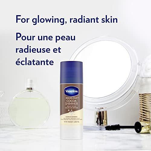 Vaseline Intensive Care Cocoa Radiant Lotion 3er Set mit Feuchtigkeitscreme und Shimmer Stick – 20,3 oz + 7,5 oz + 1,4 oz