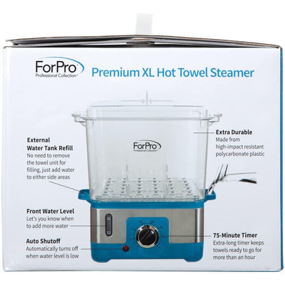 ForPro Professional Collection Premium XL Heißluft-Handtuchwärmer, 50 % größeres Fassungsvermögen, für 9 Gesichtstücher, schnelles Aufheizen, Dampfhandtuchwärmer für Salons und Spas