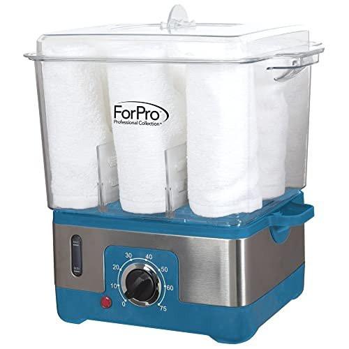 ForPro Professional Collection Premium XL Heißluft-Handtuchwärmer, 50 % größeres Fassungsvermögen, für 9 Gesichtstücher, schnelles Aufheizen, Dampfhandtuchwärmer für Salons und Spas