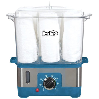 ForPro Professional Collection Premium XL Heißluft-Handtuchwärmer, 50 % größeres Fassungsvermögen, für 9 Gesichtstücher, schnelles Aufheizen, Dampfhandtuchwärmer für Salons und Spas