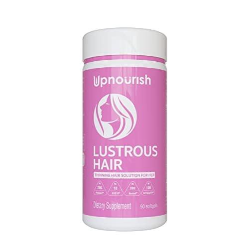 UpNourish Haarwachstumsvitamine für Frauen - Bewährtes Haarergänzungsmittel mit KERANAT, DHT-Blocker PHYTOPIN, Biotin 5000 mcg & SOD - 90 Kapseln
