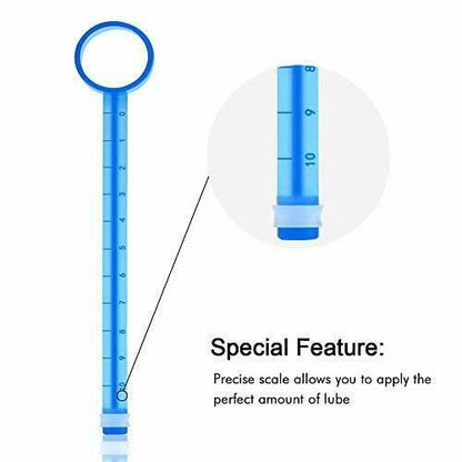 Famolay Lube Applikator für Frauen und Männer, 2 Stück Injektor mit 10 ml Skala, abgerundete Kappe, wiederverwendbar, leicht zu reinigen