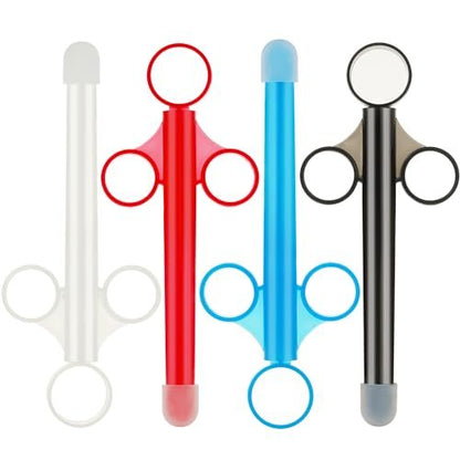 Famolay Lube Applikator für Frauen und Männer, 2 Stück Injektor mit 10 ml Skala, abgerundete Kappe, wiederverwendbar, leicht zu reinigen