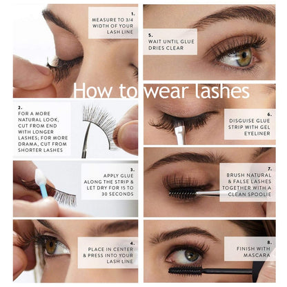 Eliace False Eyelashes 15 Paare Wimpern Natürlicher Look Cat Eye Wimpern Wispy, 3D Nerz Wimpern Flauschig Lang Dick, Fake Wimpern Cross Wispy Volume Lash Weich Wiederverwendbar Dramatisch, Sierra Style