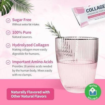 NATURE TARGET Multi Collagen Peptide Pulver – Typ I, II, III, V, X – Verbesserte Absorption, Hydrolysierte Kollagenpeptide mit Präbiotika, Zuckerfrei, Unterstützung für Haut, Haare, Nägel & Gelenke, Nicht-GMO