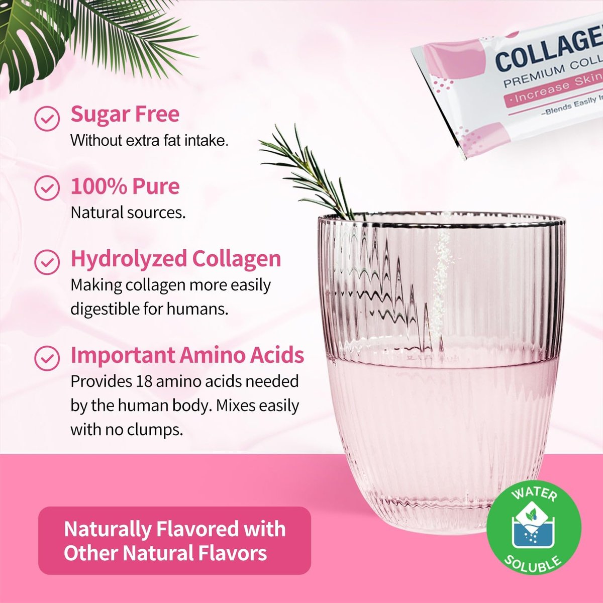 NATURE TARGET Multi Collagen Peptide Pulver – Typ I, II, III, V, X – Verbesserte Absorption, Hydrolysierte Kollagenpeptide mit Präbiotika, Zuckerfrei, Unterstützung für Haut, Haare, Nägel & Gelenke, Nicht-GMO