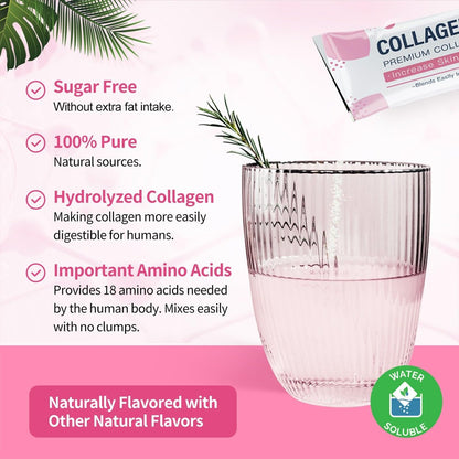 NATURE TARGET Multi Collagen Peptide Pulver – Typ I, II, III, V, X – Verbesserte Absorption, Hydrolysierte Kollagenpeptide mit Präbiotika, Zuckerfrei, Unterstützung für Haut, Haare, Nägel & Gelenke, Nicht-GMO
