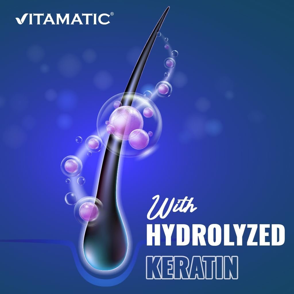Vitamatic Hochdosiertes Biotin 20000 mcg (20 mg) mit Keratin 100 mg – 120 Tabletten – Biotin Nahrungsergänzung für gesunde Haare, Haut und Nägel für Erwachsene
