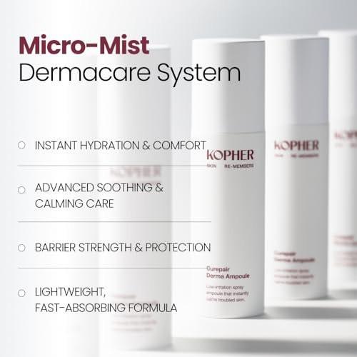Kopher Curepair Derma Facial Serum Spray Mist 4ever – 10GF Hauterneuerung & aufhellende Ampulle für empfindliche Haut, reduziert Falten, verbessert den Hautton (100 ml)
