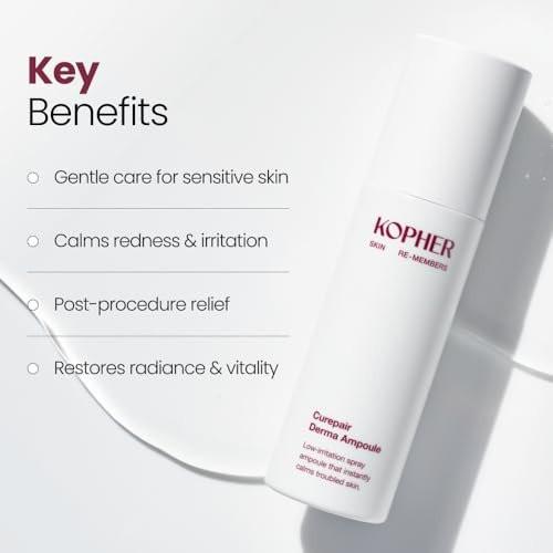 Kopher Curepair Derma Facial Serum Spray Mist 4ever – 10GF Hauterneuerung & aufhellende Ampulle für empfindliche Haut, reduziert Falten, verbessert den Hautton (100 ml)