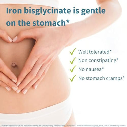 Igennus Clean Iron Bisglycinat 20mg mit Vitamin C – 6-Monats-Vorrat, sanfte hochabsorbierbare Formel mit gezielter Freisetzung, für Frauen und Männer, 1 Tablette täglich, vegan, 180 Tabletten