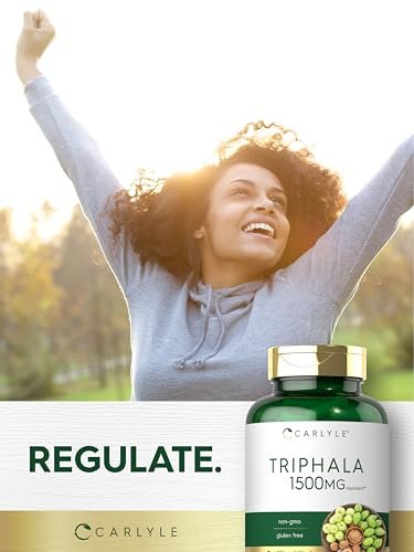 Carlyle Triphala Kapseln | 180 Stück | Pflanzliches Nahrungsergänzungsmittel | Non-GMO & Glutenfrei