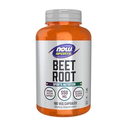 NOW Foods Sport Rote Bete Pulver, 550 mg, natürlich vorkommende Nitrate, 180 vegane Kapseln