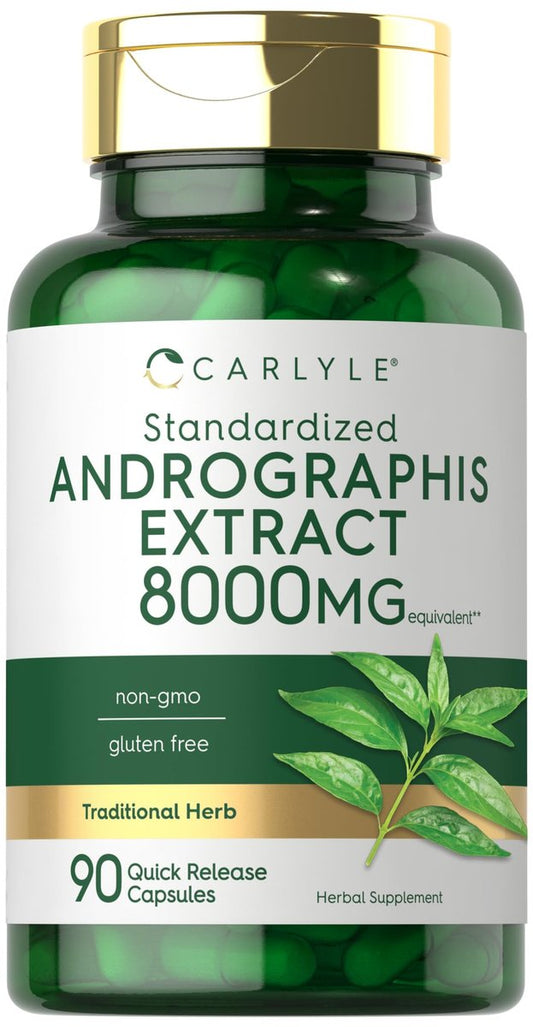 Carlyle Andrographis Paniculata Kapseln | 90 Stück | Kräuterextrakt Nahrungsergänzungsmittel | Nicht-GVO und Glutenfrei