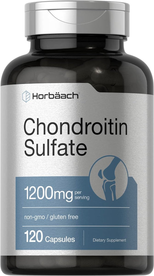 Horbäach Chondroitin Sulfat 1200mg | 120 Kapseln | Non-GMO & Glutenfrei